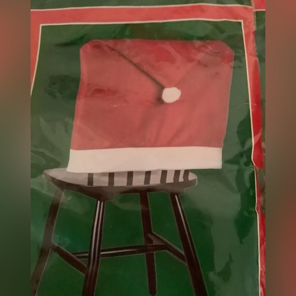 Christmas House back of the chair covers to decorate for Christmas soft fabric - Picture 2 of 4